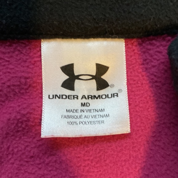 Women’s Under Armour Fleece Medium Quarter Zip in Pink - Picture 4 of 6